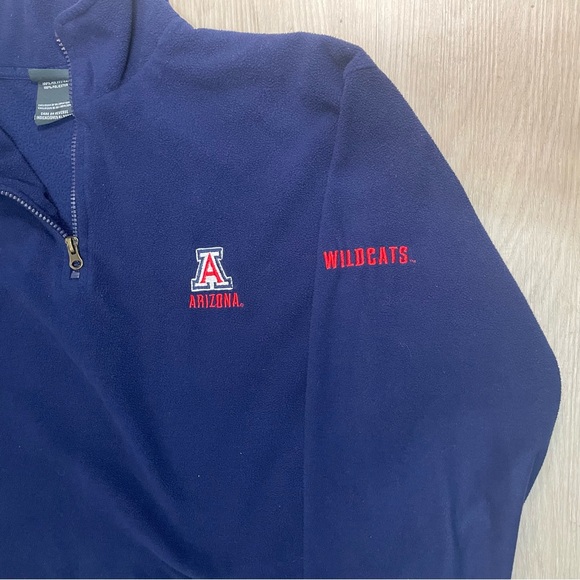WORN University of Arizona Wildcats Pro Edge Quarter Zip Fleece “Navy” - Picture 2 of 5